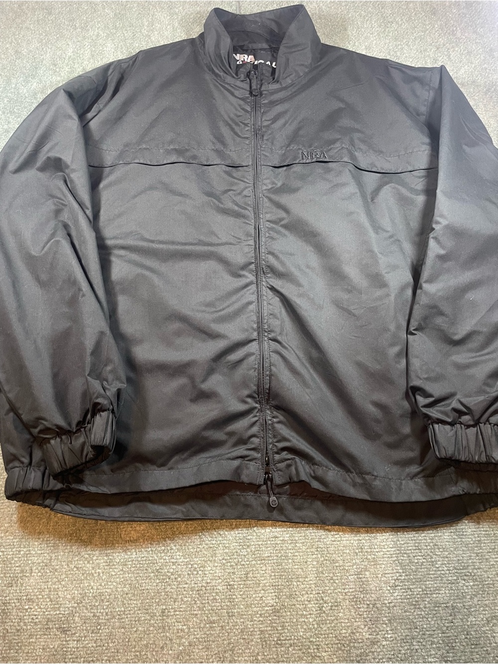 NRA Tactical Men's Black Full-Zip Windbreaker Jacket